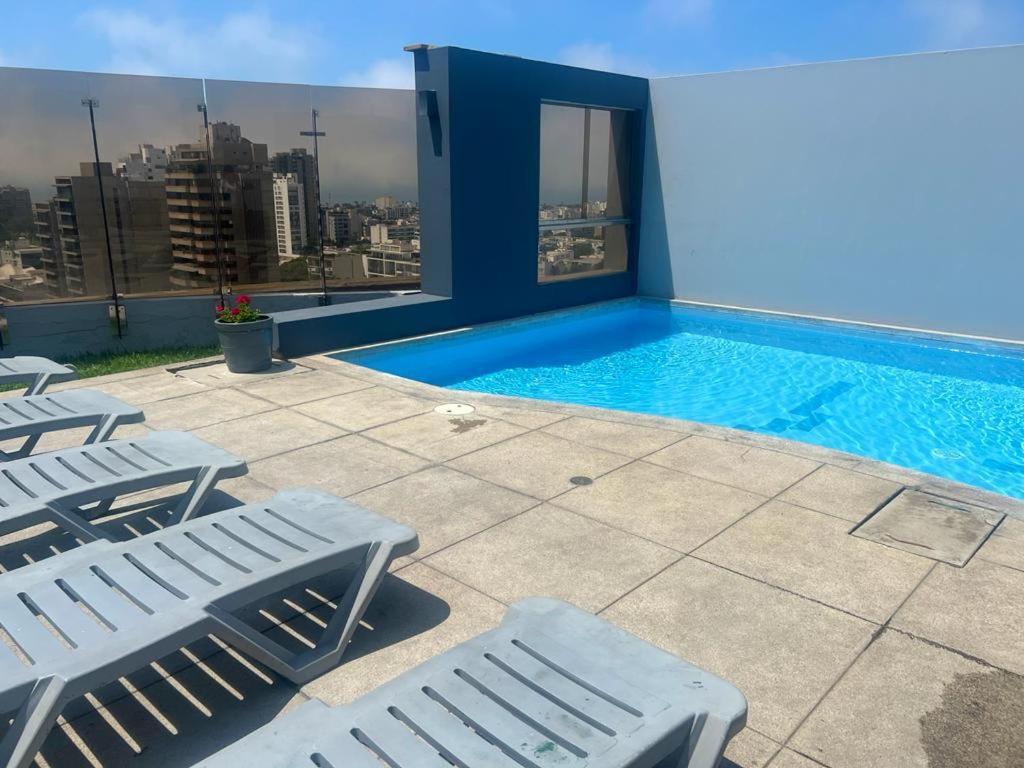 Acogedor Dpto En San Isidro Excelente Vista, Piscina Y Wifi Διαμέρισμα Λίμα Εξωτερικό φωτογραφία